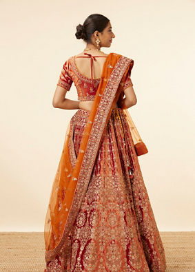 Mustard Yellow Embellished Lehenga image number 3
